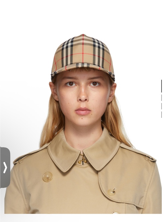 Burberry Accessories - Burberry Beige Heritage Check Baseball Cap